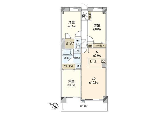 ラヴィドール志木 間取図(平面図)