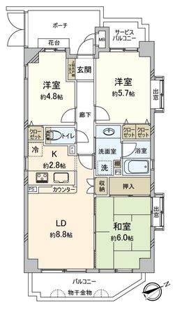 アンソレイユ朝霞 間取図(平面図) アンソレイユ朝霞 間取図(平面図)