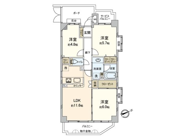 アンソレイユ朝霞 間取図(平面図) アンソレイユ朝霞 間取図(平面図)
