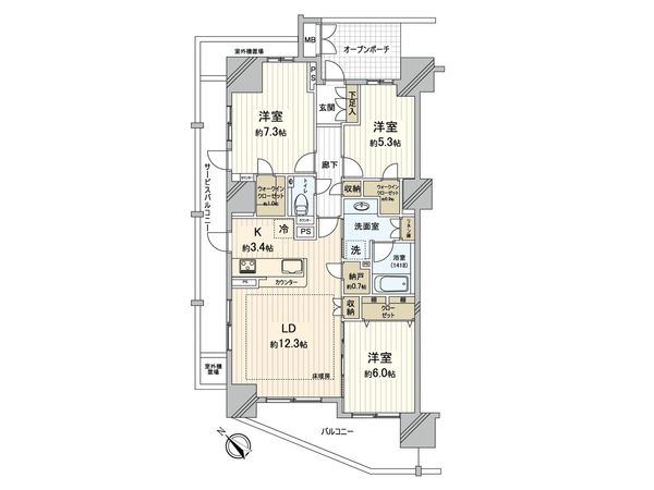 プラウド志木 間取図(平面図) 間取図(平面図)