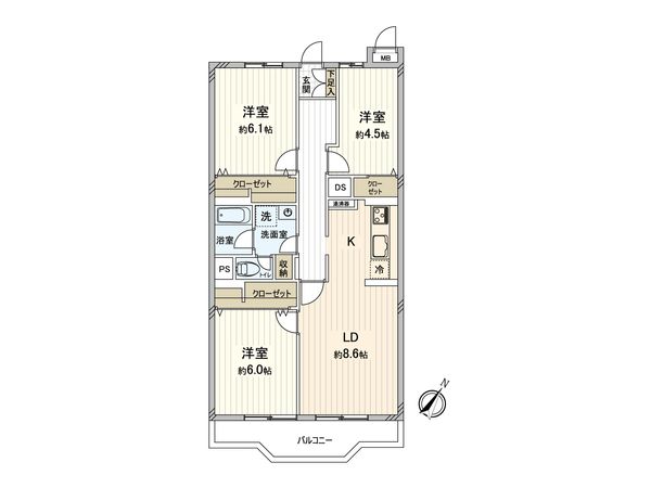 志木ニュータウン南の森壱番街 12号棟 間取図(平面図) 志木ニュータウン南の森壱番街 12号棟 間取図(平面図)