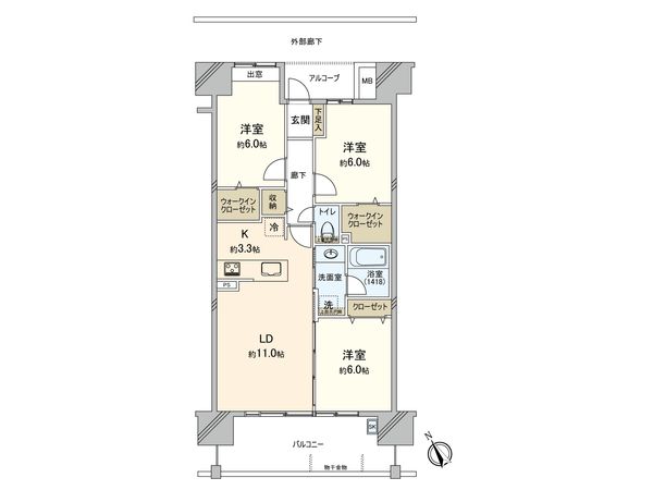 イニシア新座 ガーデンフォート 間取図(平面図) イニシア新座 ガーデンフォート 間取図(平面図)