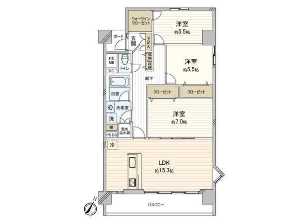 志木パストラルマンション 間取図(平面図) 志木パストラルマンション 間取図(平面図)