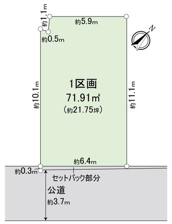 板橋区赤塚3丁目土地 1区画 区画図