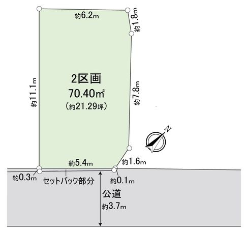 板橋区赤塚3丁目土地 2区画 区画図