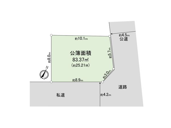練馬区田柄2丁目 土地 区画図