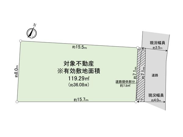 板橋区赤塚2丁目土地 区画図 板橋区赤塚2丁目土地 区画図