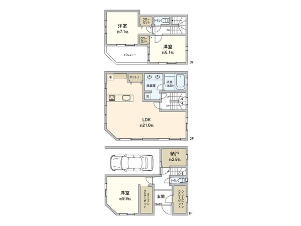 板橋区徳丸3丁目 土地 建物プラン例 (間取り図) 板橋区徳丸3丁目 土地 建物プラン例 (間取り図)