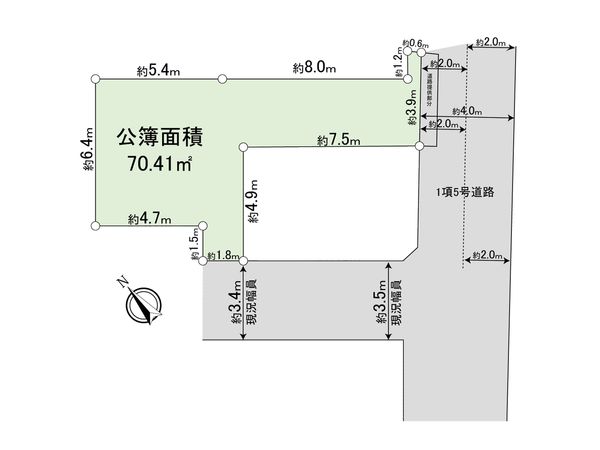 北区滝野川6丁目土地 区画図