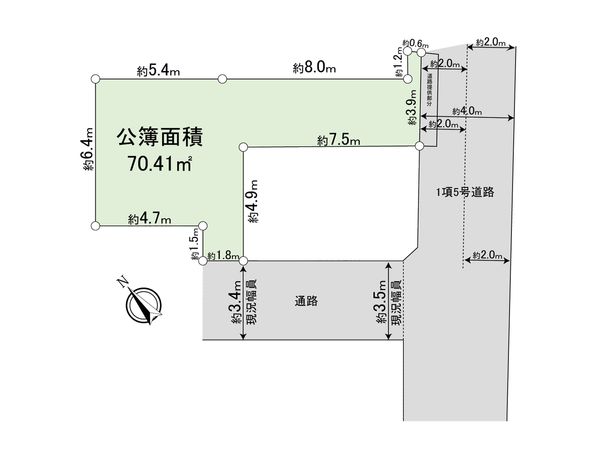 北区滝野川6丁目土地 区画図 北区滝野川6丁目土地 区画図