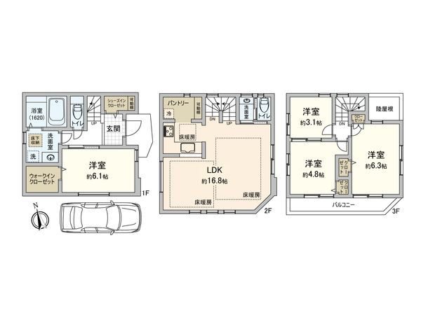 和光市白子2丁目 新築戸建 間取図(平面図)