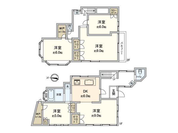 和光市新倉2丁目戸建 間取図(平面図) 和光市新倉2丁目戸建 間取図(平面図)