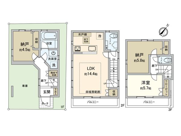 板橋区赤塚3丁目戸建 間取図(平面図) 板橋区赤塚3丁目戸建 間取図(平面図)