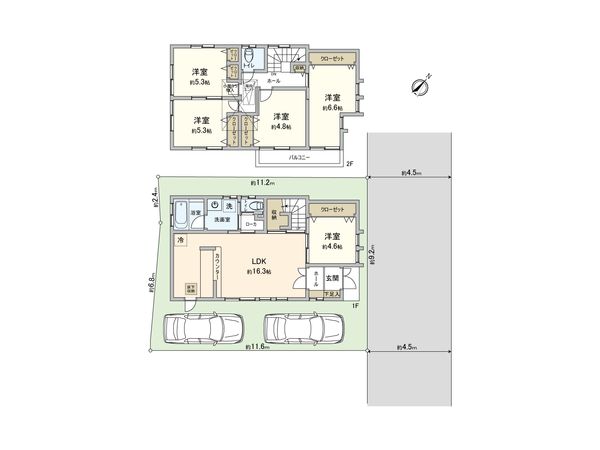板橋区赤塚5丁目戸建 間取図(平面図) 板橋区赤塚5丁目戸建 間取図(平面図)