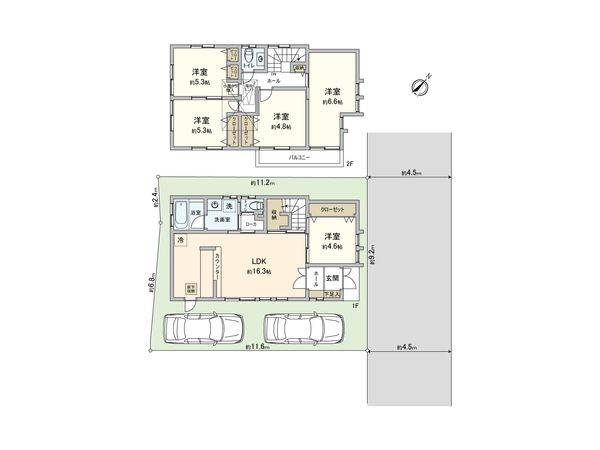 板橋区赤塚5丁目戸建 間取図(平面図) 板橋区赤塚5丁目戸建 間取図(平面図)