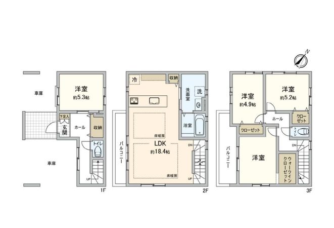 和光市南1丁目 新築戸建 間取図(平面図) 和光市南1丁目 新築戸建 間取図(平面図)