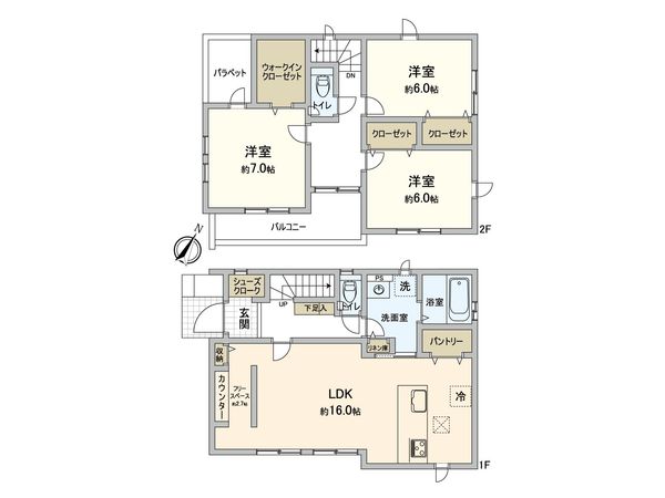 和光市南1丁目 戸建 4号棟 間取図(平面図) 和光市南1丁目 戸建 4号棟 間取図(平面図)