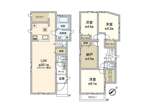 和光市白子3丁目 新築戸建 C号棟 間取図(平面図) 間取図(平面図)