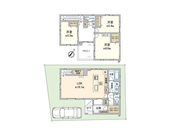 和光市南1丁目 戸建 E-7号棟 間取図(平面図) 和光市南1丁目 戸建 E-7号棟 間取図(平面図)