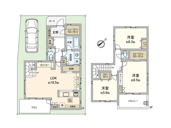 和光市南1丁目 戸建 S-12号棟 間取図(平面図) 和光市南1丁目 戸建 S-12号棟 間取図(平面図)