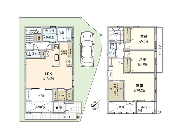 和光市南1丁目 戸建 S-13号棟 間取図(平面図)