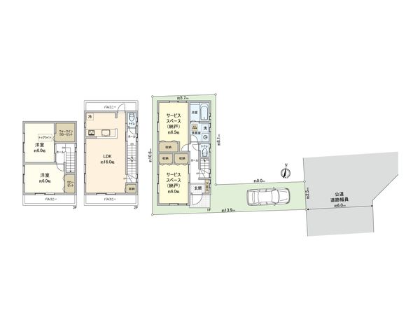 板橋区四葉1丁目戸建 間取図(平面図)