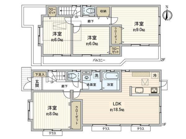和光市下新倉4丁目 戸建 間取図(平面図) 和光市下新倉4丁目 戸建 間取図(平面図)