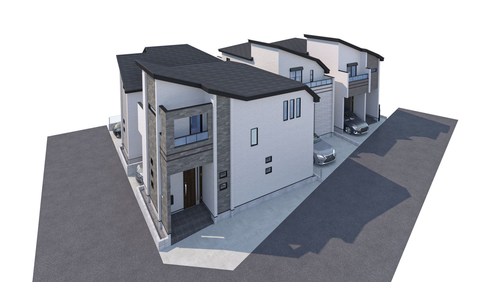 練馬区田柄4丁目 戸建 B号棟 外観パース図 外観パース図