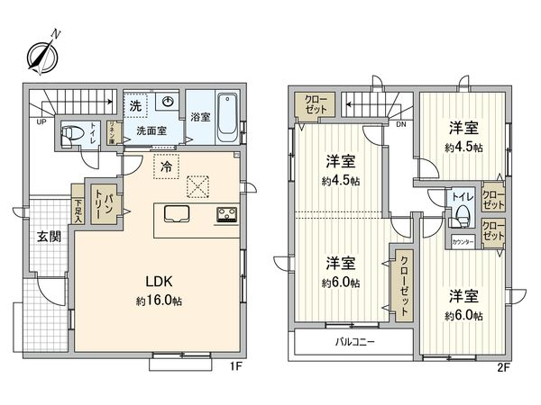 和光市南1丁目 戸建 7号棟 間取図(平面図) 和光市南1丁目 戸建 7号棟 間取図(平面図)