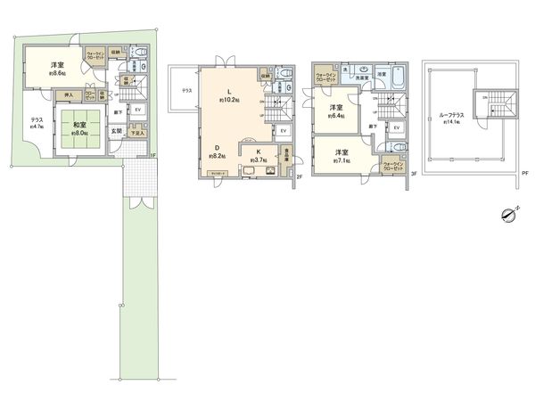 板橋区赤塚新町3丁目 戸建 間取図(平面図) 間取図(平面図)