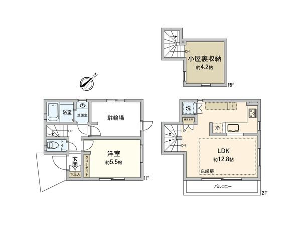 板橋区赤塚5丁目 戸建 間取図(平面図) 板橋区赤塚5丁目 戸建 間取図(平面図)