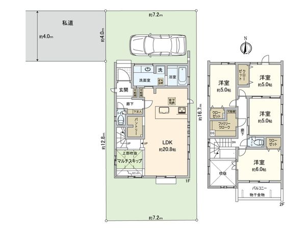 練馬区旭町1丁目新築戸建 間取図(平面図) 練馬区旭町1丁目新築戸建 間取図(平面図)
