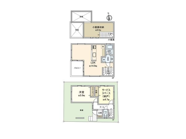 板橋区西台2丁目新築戸建 間取図(平面図)