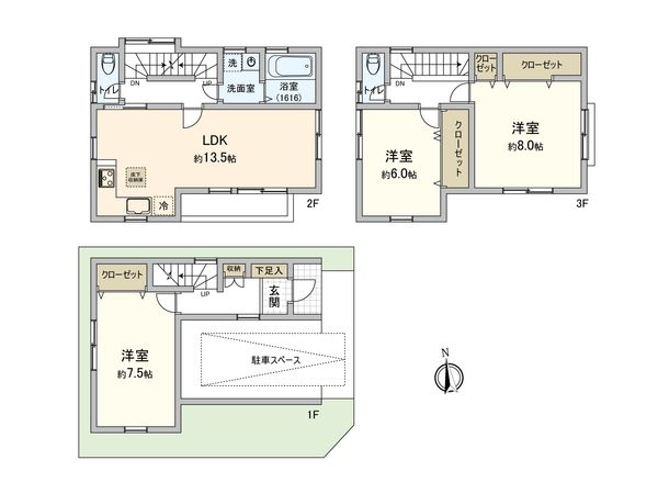 和光市下新倉5丁目戸建 間取図(平面図) 和光市下新倉5丁目戸建 間取図(平面図)