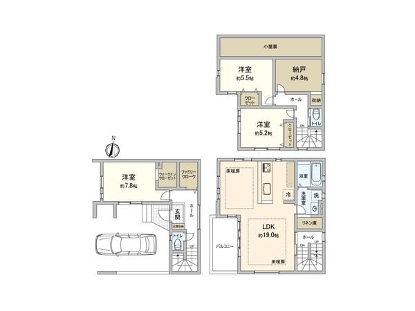 練馬区北町3丁目 戸建 間取図(平面図) 練馬区北町3丁目 戸建 間取図(平面図)