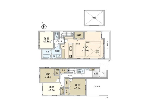 練馬区北町2丁目 戸建 間取図(平面図) 練馬区北町2丁目 戸建 間取図(平面図)