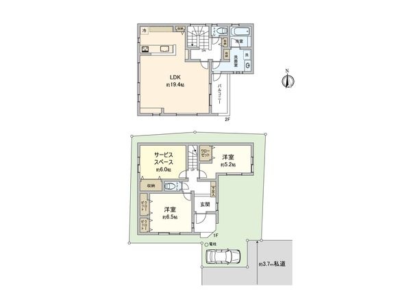 和光市新倉1丁目 新築戸建 間取図(平面図)