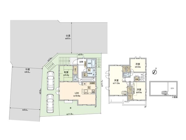 板橋区赤塚8丁目戸建 間取図(平面図) 板橋区赤塚8丁目戸建 間取図(平面図)