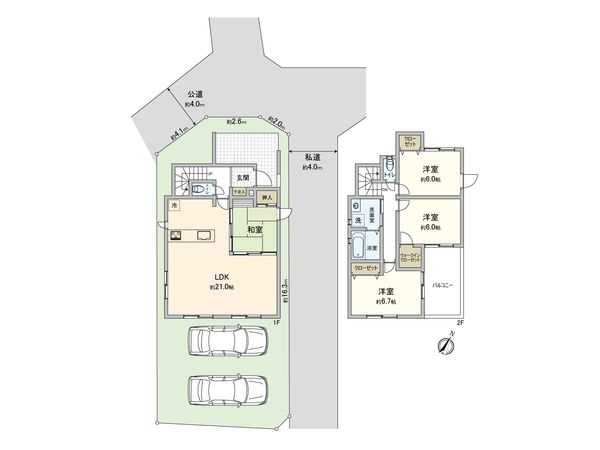板橋区赤塚5丁目 戸建 間取図(平面図) 板橋区赤塚5丁目 戸建 間取図(平面図)