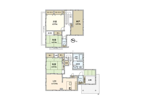 練馬区田柄2丁目戸建 間取図(平面図) 練馬区田柄2丁目戸建 間取図(平面図)