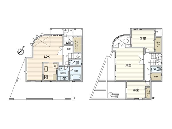 練馬区田柄4丁目 中古戸建 間取図(平面図) 練馬区田柄4丁目 中古戸建 間取図(平面図)