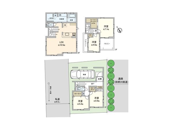 練馬区北町3丁目新築戸建 間取図(平面図)