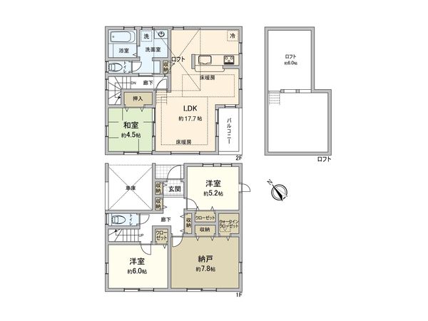 和光市中央2丁目 新築戸建 間取図(平面図) 和光市中央2丁目 新築戸建 間取図(平面図)