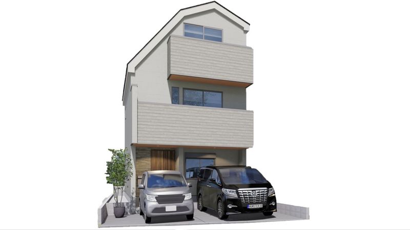 板橋区赤塚新町2丁目 新築戸建 A棟 外観パース図 板橋区赤塚新町2丁目 新築戸建 A棟 外観パース図