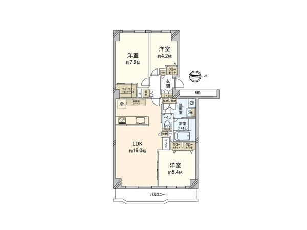 光が丘パークタウンゆりの木通り南1号棟 間取図(平面図)