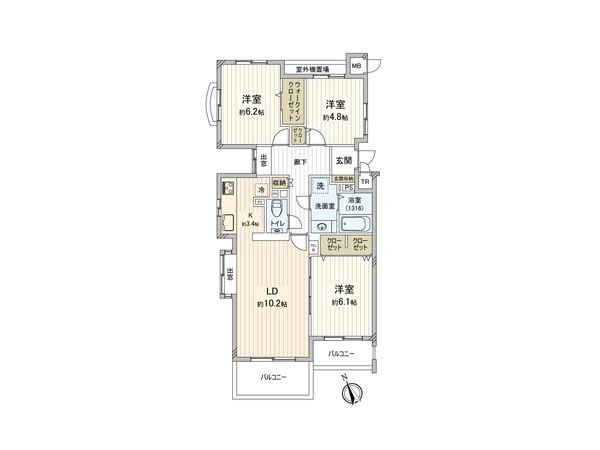 グラーヴェ城北アークコート 間取図(平面図)