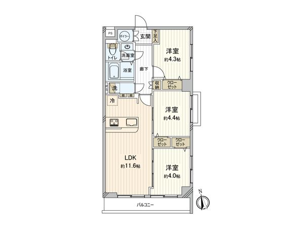 マンション東武練馬 間取図(平面図) 間取図(平面図)