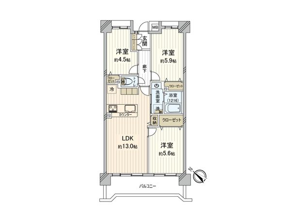 リーベスト和光Ⅱ 間取図(平面図)