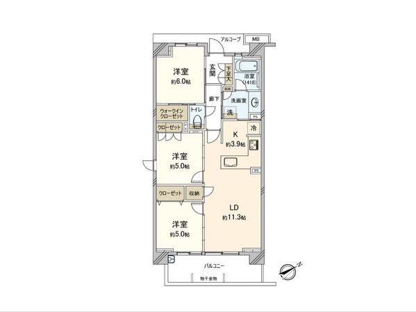 プラウド練馬光が丘公園 間取図(平面図) プラウド練馬光が丘公園 間取図(平面図)