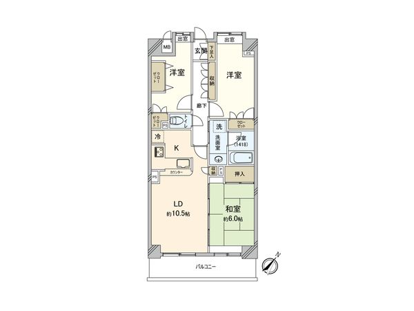 エクレール和光 間取図(平面図) エクレール和光 間取図(平面図)